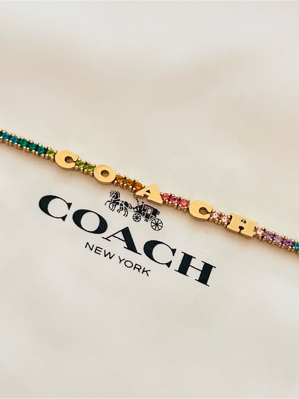 NWOT Coach Rainbow Tennis Bracelet - Picture 15 of 15